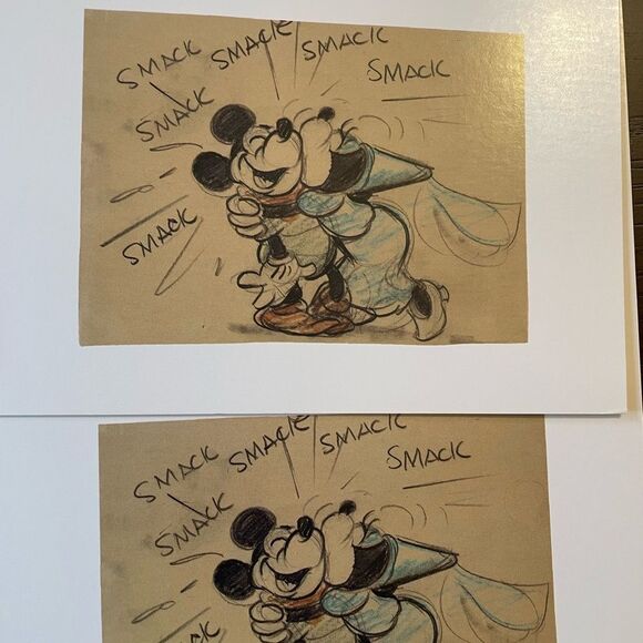 The Art Group Mickey & Co Vintage Foldable Disney Mickey Pluto Minnie Cards - Picture 8 of 16